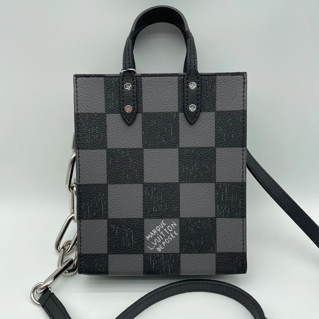 99新 LouisVuitton/路易威登 未使用棋盘格琴谱单肩包斜挎包/0161