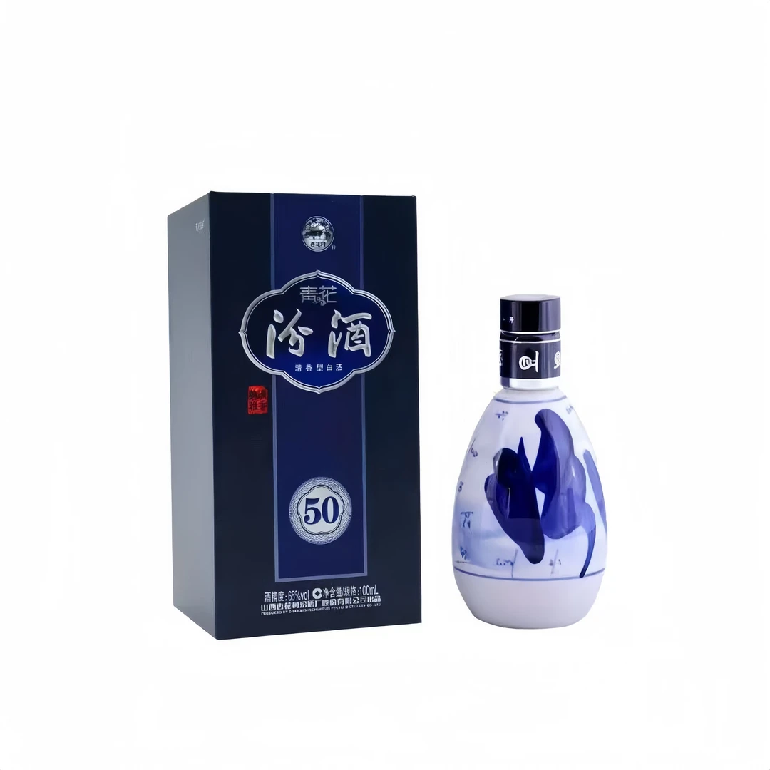 汾酒汾酒青花汾50小酒版  65度清香型白酒【酒水节】65度100ml