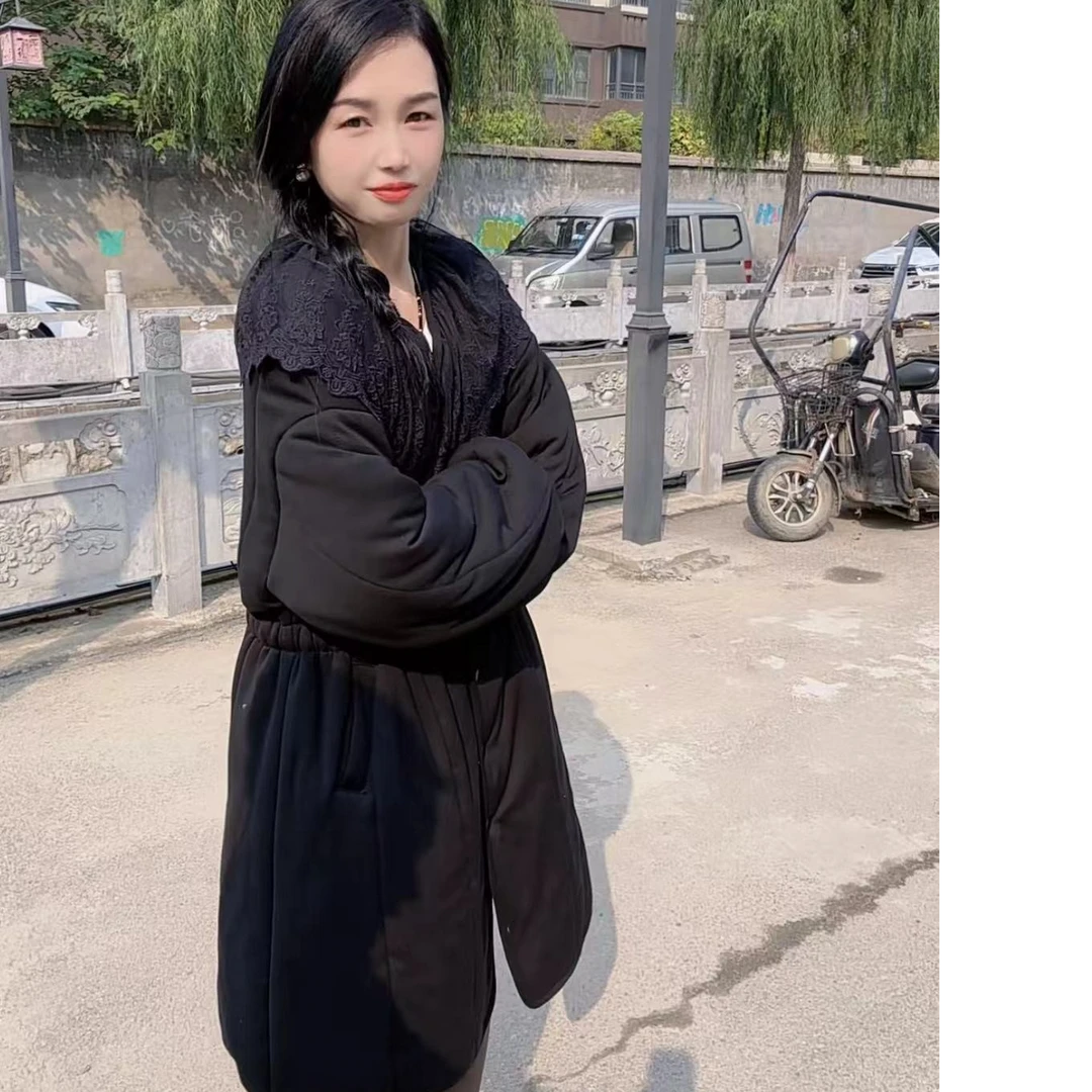 ZL新疆棉【黑天鹅】收腰长款家居服