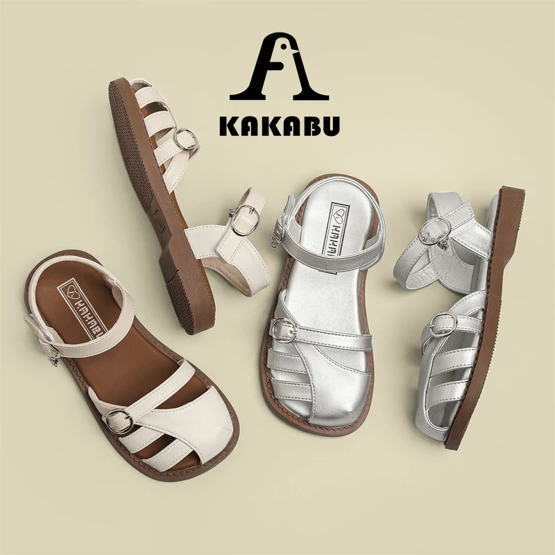 时尚百搭女童公主鞋罗马凉鞋夏款童鞋舒适软底半包头儿童凉鞋012