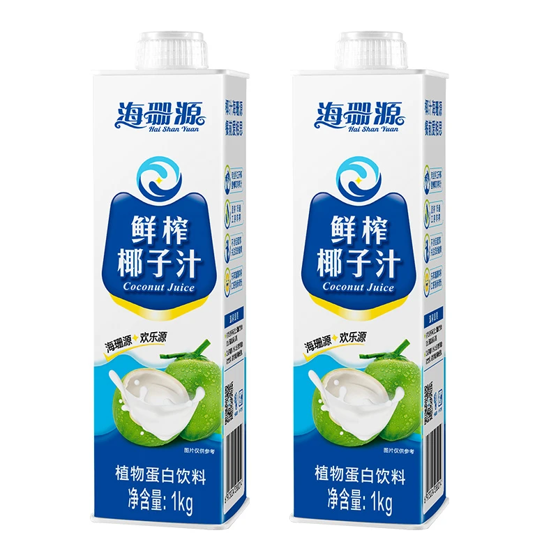 海珊源 鲜榨椰汁生榨老椰汁水瓶1L盒海珊源椰汁水饮