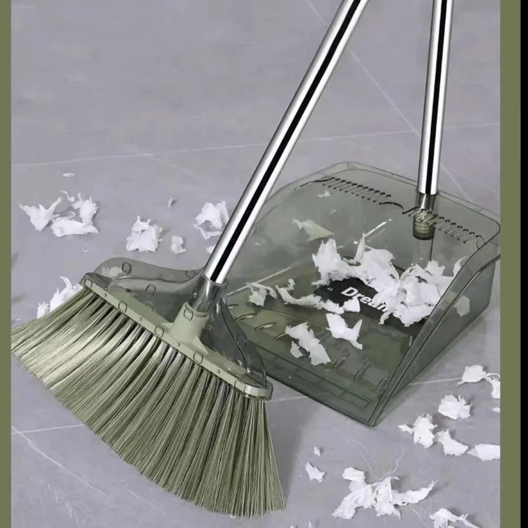 扫把两件套透明扫把簸箕套装大号高档软毛加厚不粘毛发防风簸箕套