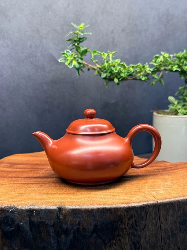 满福约120毫升红泥薄胎全手工水平壶莲子壶手拉壶小品壶499茶具