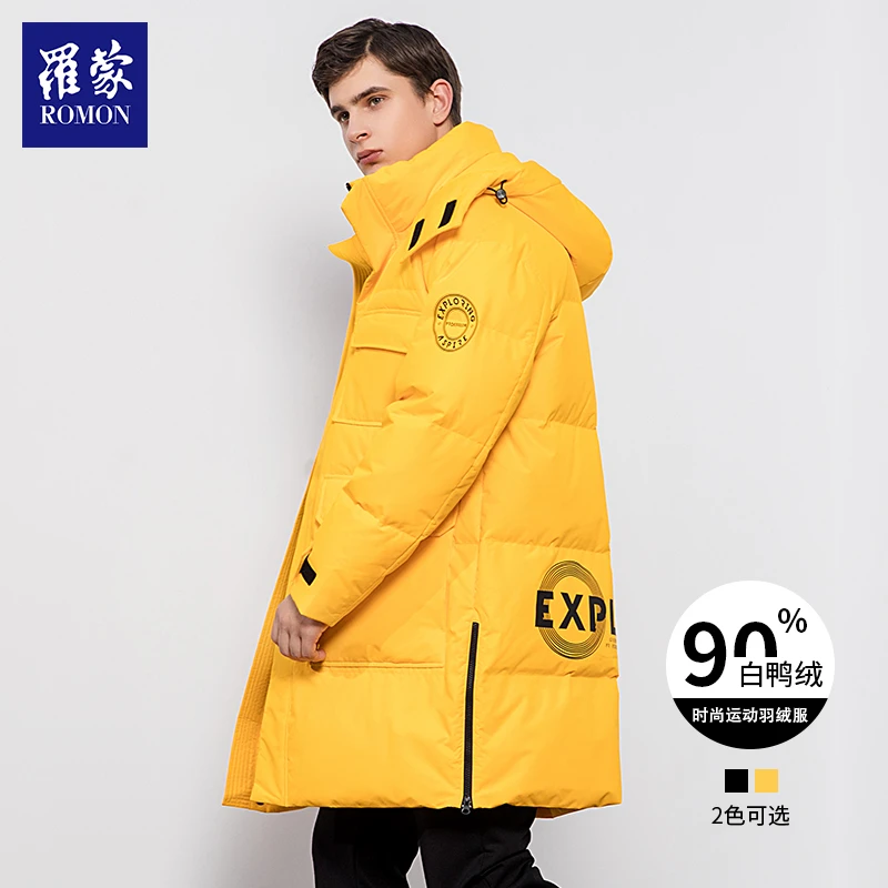 【姿姐专属】罗蒙男士秋冬简潮户外休闲中长款外套羽绒服YRQ01319