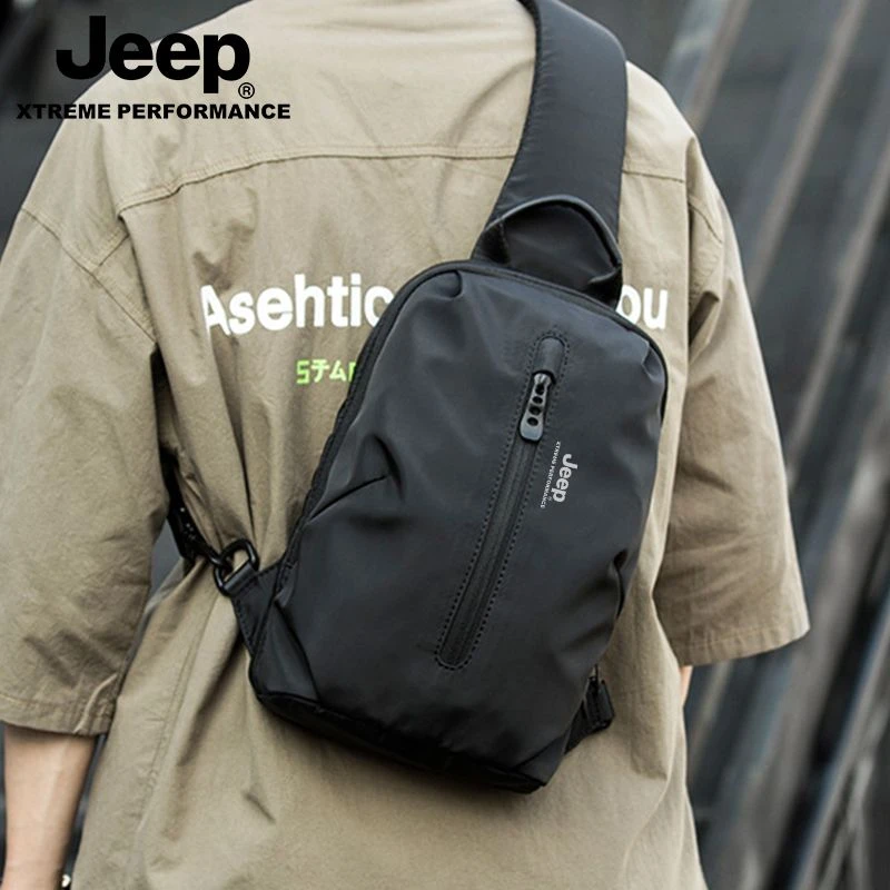 JEEP/吉普夏季斜挎外出背包男运动休闲通勤轻便百搭单肩斜肩胸包