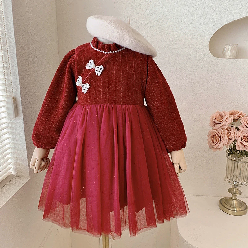 冬E幻想 2022冬装新款女宝宝加绒中国风旗袍公主裙 WE1023