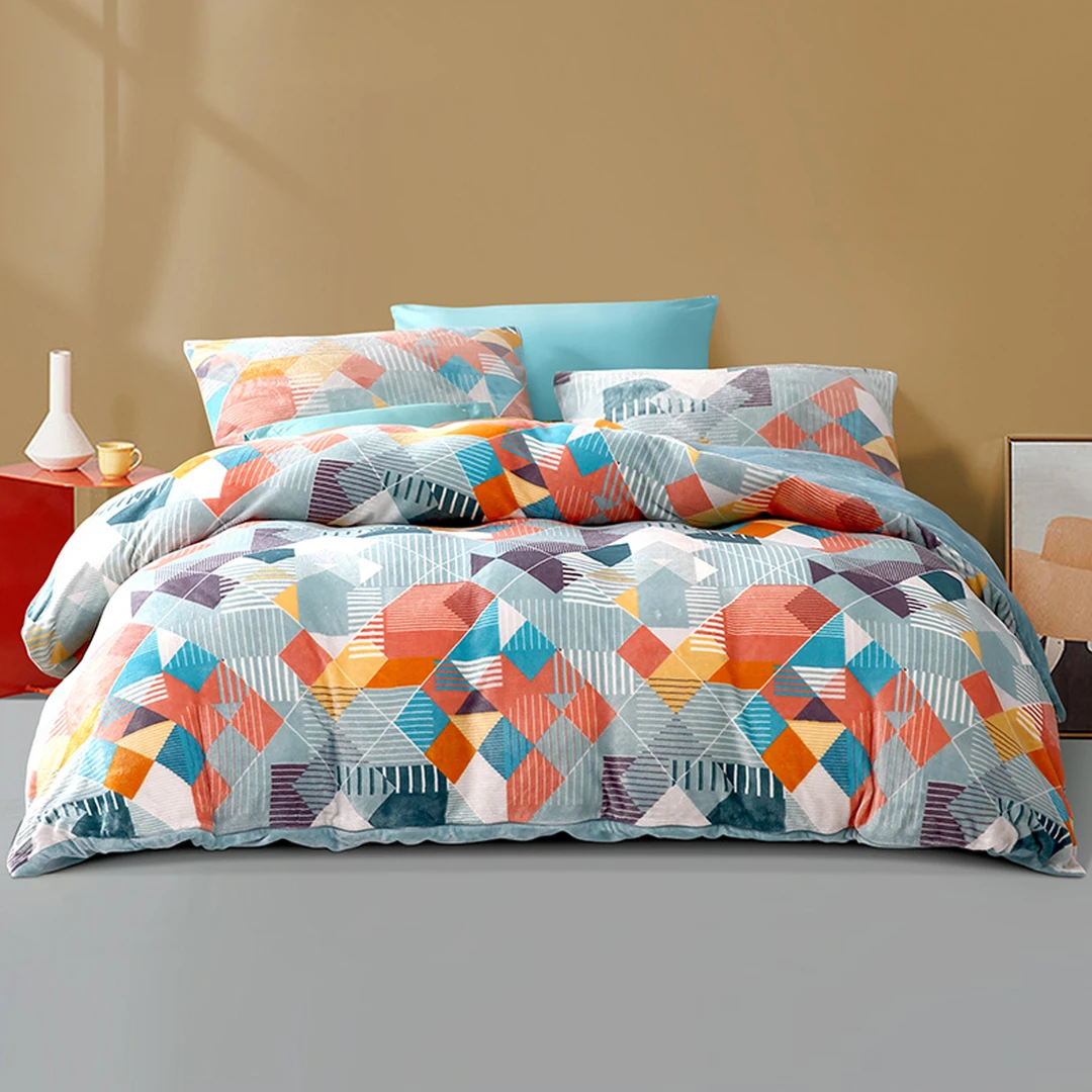 牛奶绒四件套简约清新保暖亲肤床上用品 【大促】