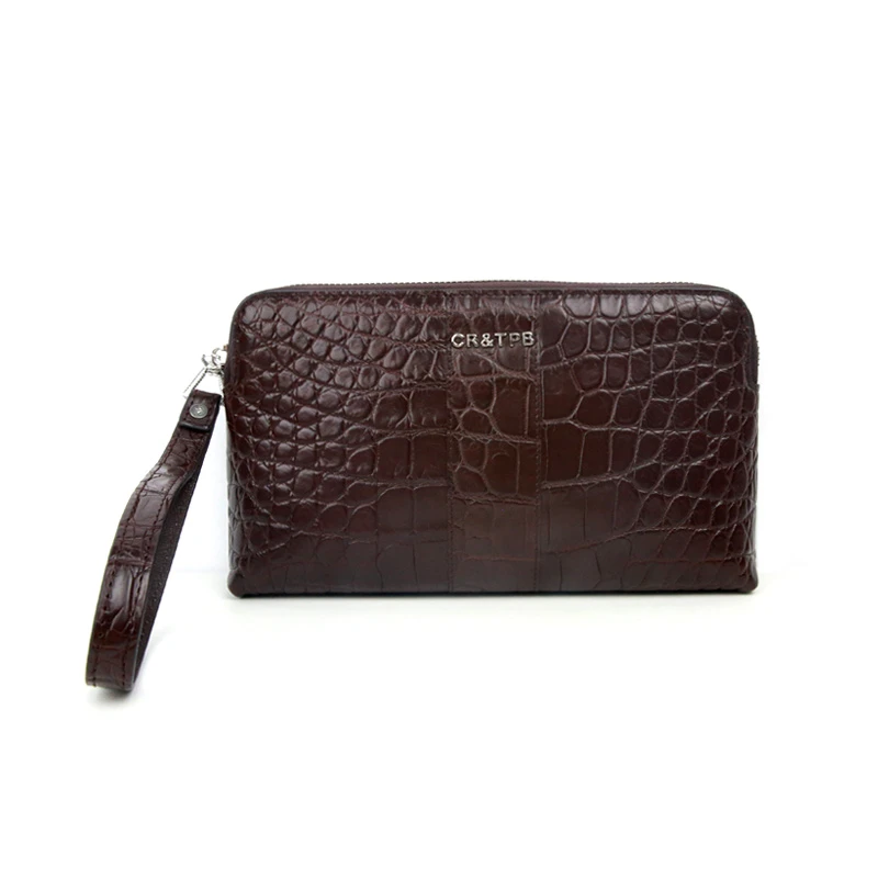 鳄鱼与牙签鸟尼罗鳄真皮肚皮男士手抓包手拿包 高端礼盒装SZB-001