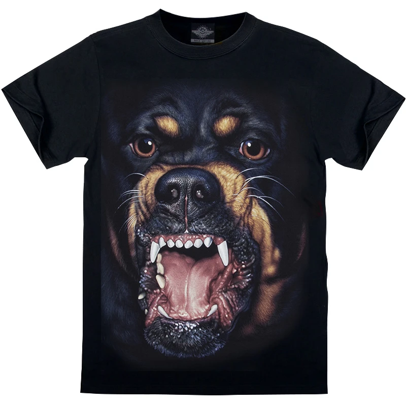 ROCK EMPIRE/摇滚帝国罗威纳纯棉夜光短袖限量款纯棉重磅T恤