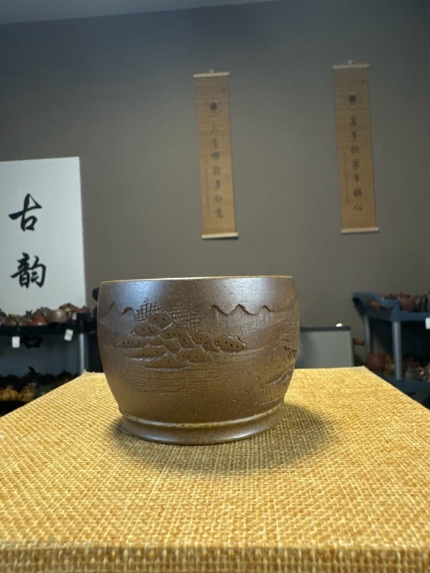 全手工拍打紫砂杯