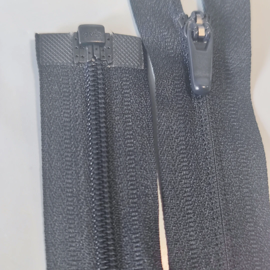 防晒衣拉链，一把30条，3号尼龙反拉，黑色109厘米单头薄羽绒服拉链