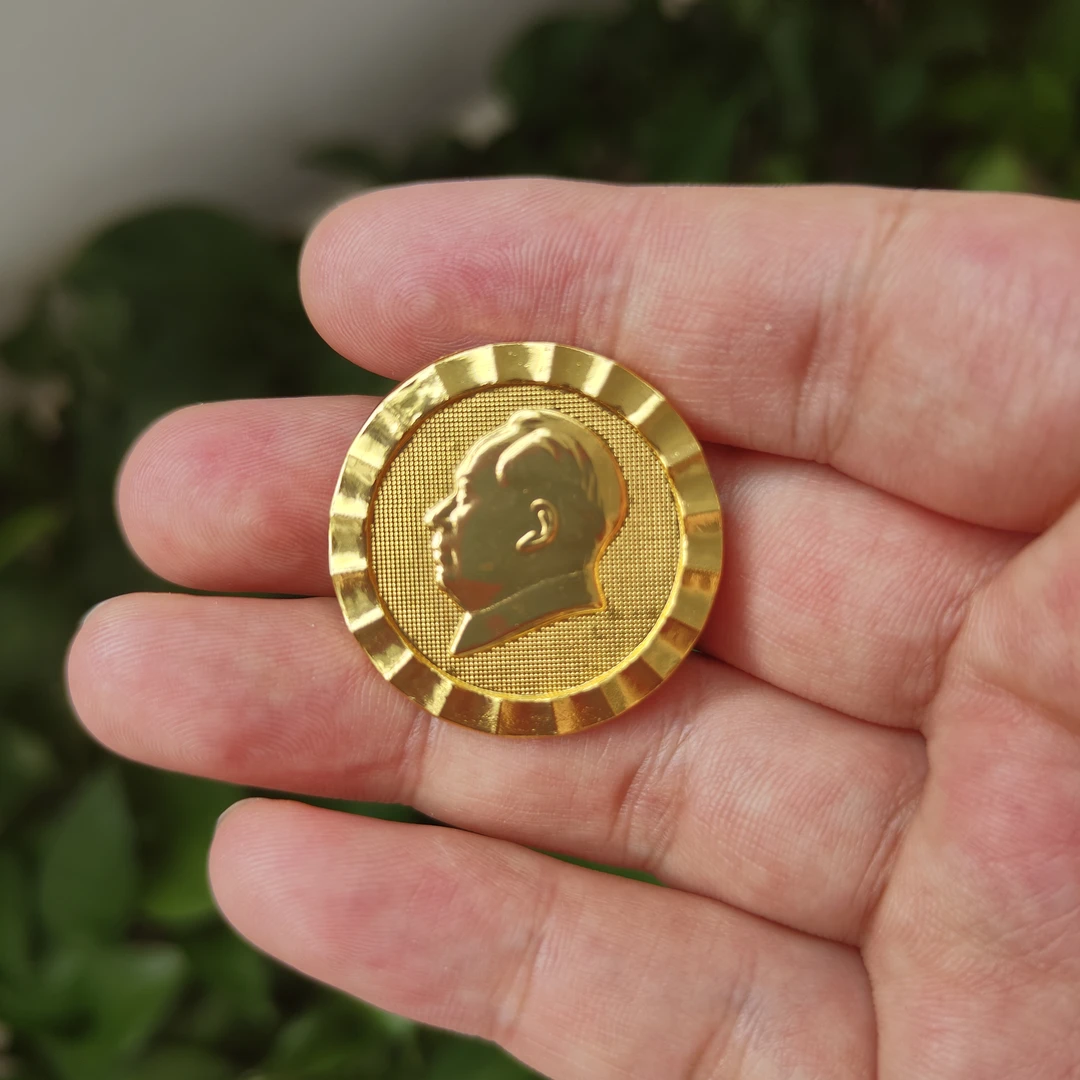 合金胸针 毛主席像章伟人徽章胸章胸针纪念章金色百搭饰品收藏