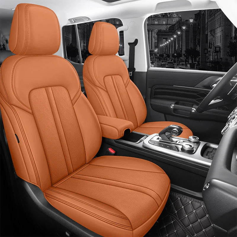 新款专车定制纳帕皮革原车纹路全包围汽车座套