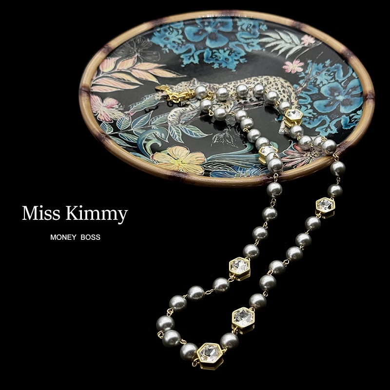 铜合金仿珍珠项链 MissKimmy轻奢优雅多层叠戴项链1483