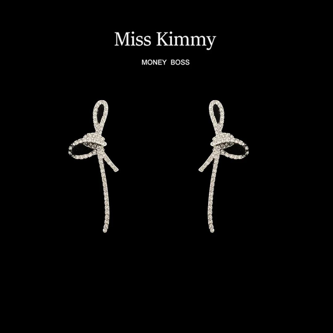 MISSKIMMY 铜合金耳饰 时尚轻奢百搭简约镶嵌甜美耳钉1