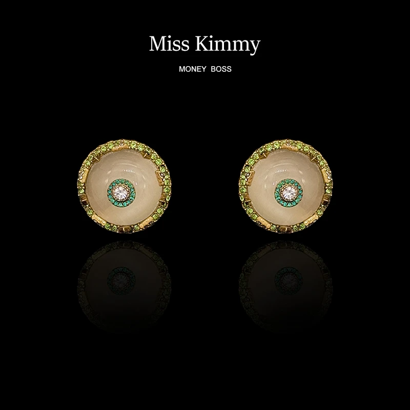 铜合金合成锆石耳饰 MissKimmy轻奢宫廷风小众设计款耳饰0475