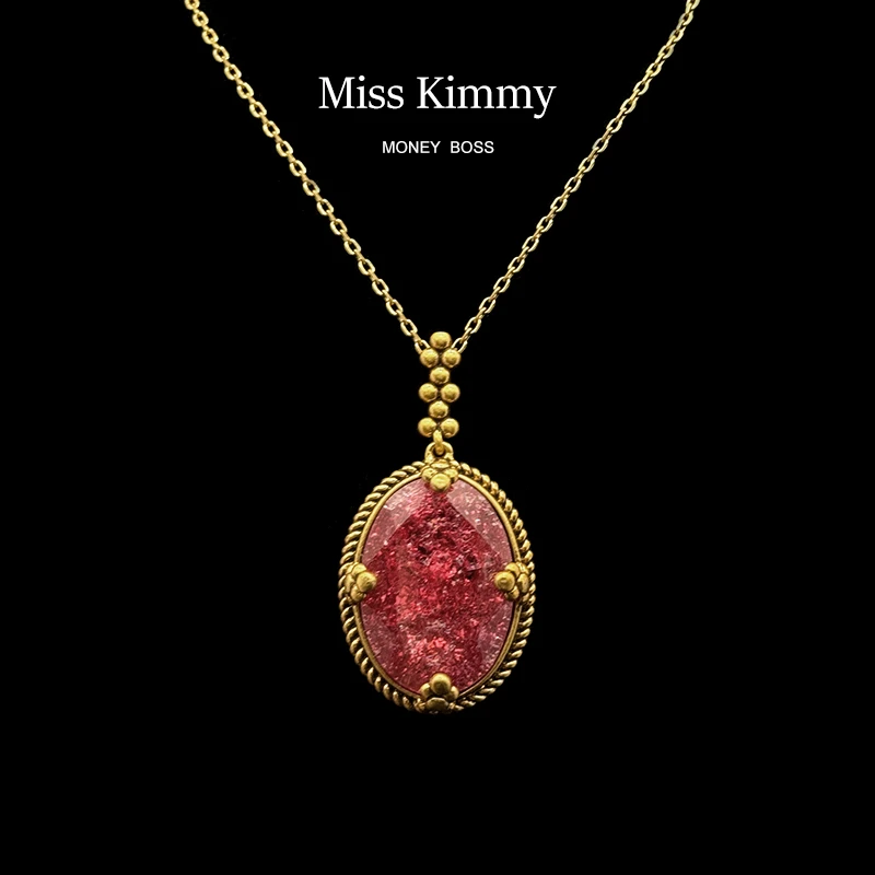 铜合金项链 MissKimmy复古精致樱花粉高级感项链耳饰0231