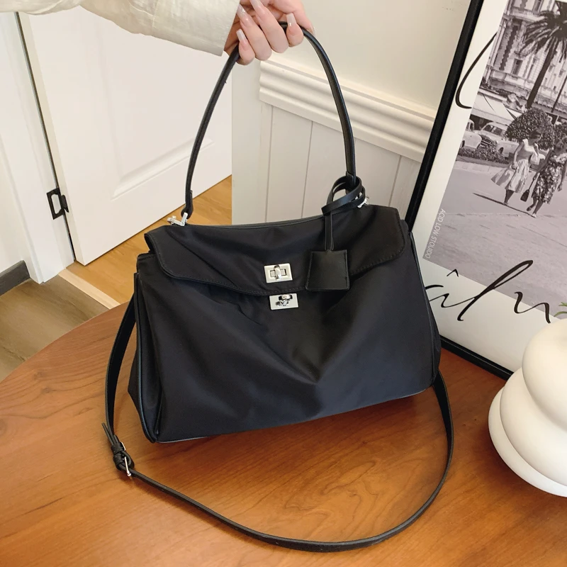 2024新款高级感大容量尼龙包包女时尚百搭休闲简约单肩斜挎托特包