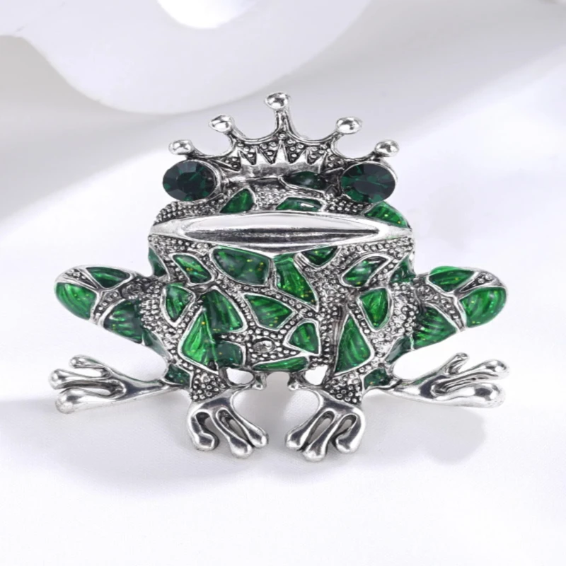 合金胸针 复古青蛙王子胸针气质固定衣服别针ins百搭个性动物胸花