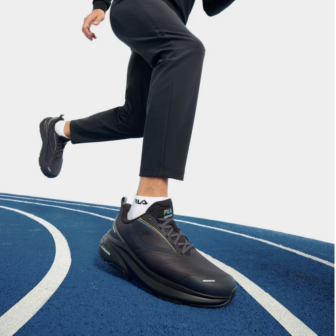 【冬保暖好物】FILA斐乐男鞋秋冬季新舒适黑柔云2+路跑鞋运动跑步鞋