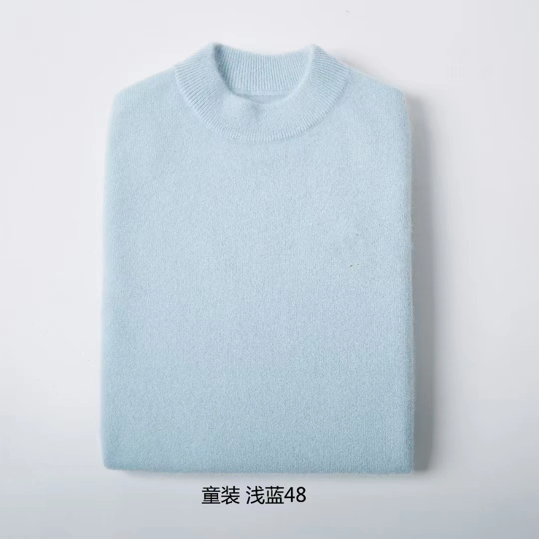 童装 小熊刺绣半高领针织衫1026