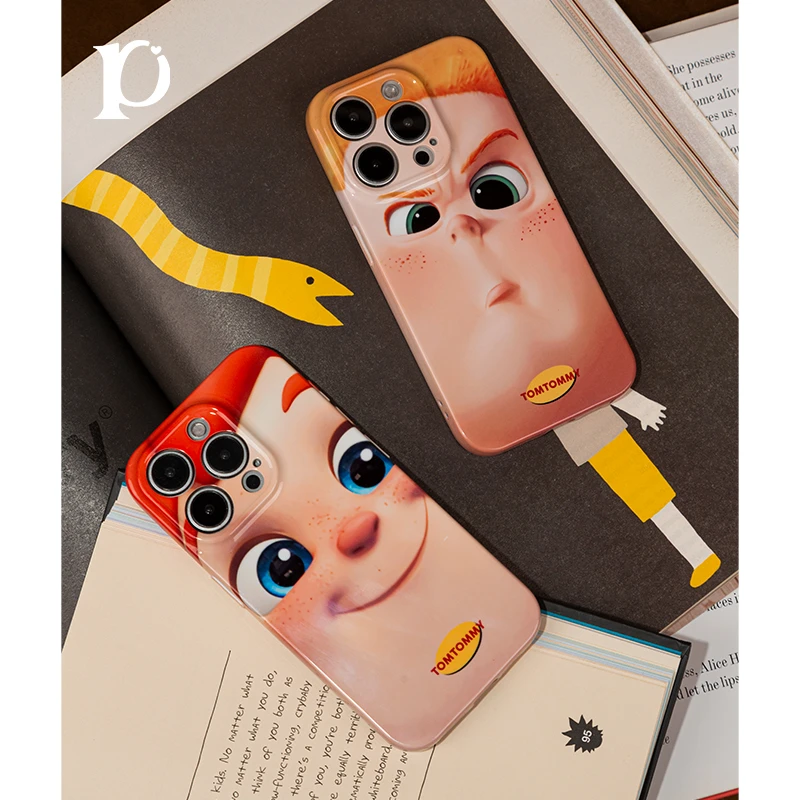 Tom原创适用苹果13promax手机壳iphone12情侣可爱11网红xr卡通ins