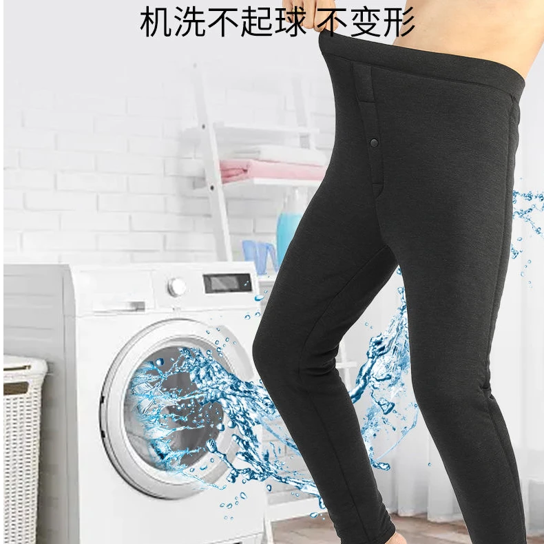 纯羊毛裤特厚款男士加大护膝高腰保暖裤东北一条过冬加绒加厚冬裤