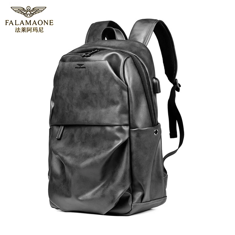 FALAMAONE法莱阿玛尼双肩包潮流时尚背包男韩版大学生书包旅行包