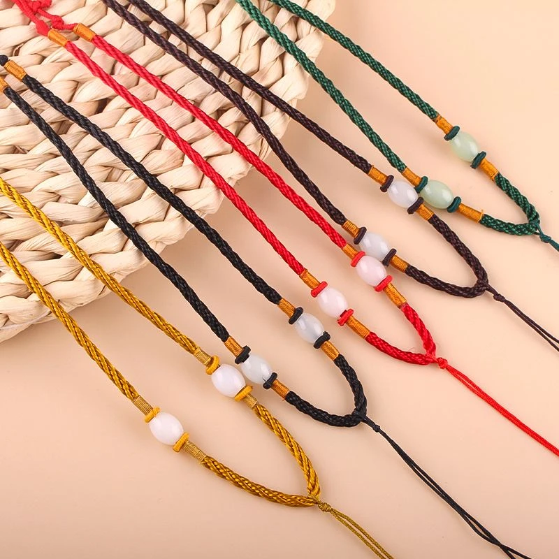 B珠项链绳本命年红绳DIY编织民族风饰品配件玉坠挂绳玉石专用绳子