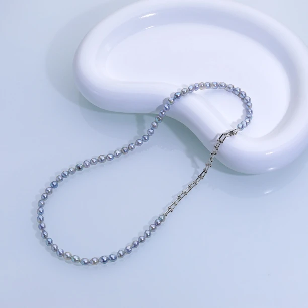 【紫伊专属】ins风日本海水Akoya真多麻7-9mm巴洛克项链多样性发货