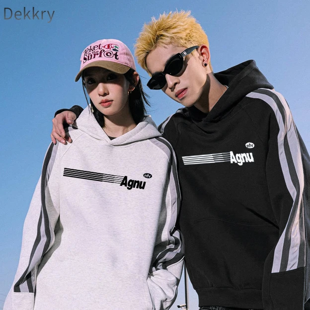 Dekkry国潮美式运动户外休闲连帽宽松百搭潮流加绒加厚保暖秋冬