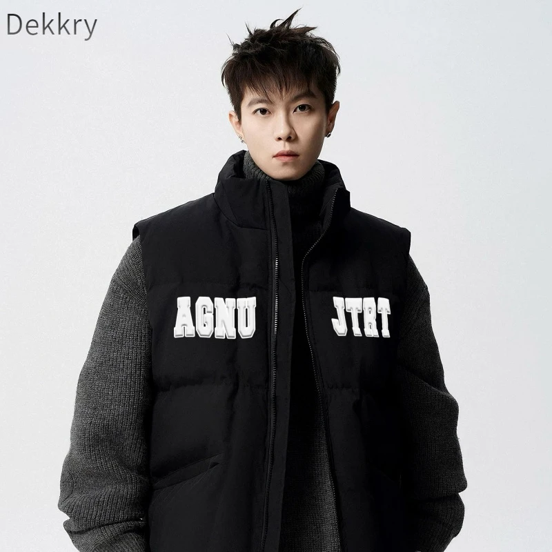 Dekkry美式痞帅马甲坎肩外套短款时尚亲子户外情侣连帽宽松保暖