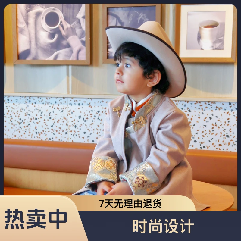 高级藏族儿童外套男女同款