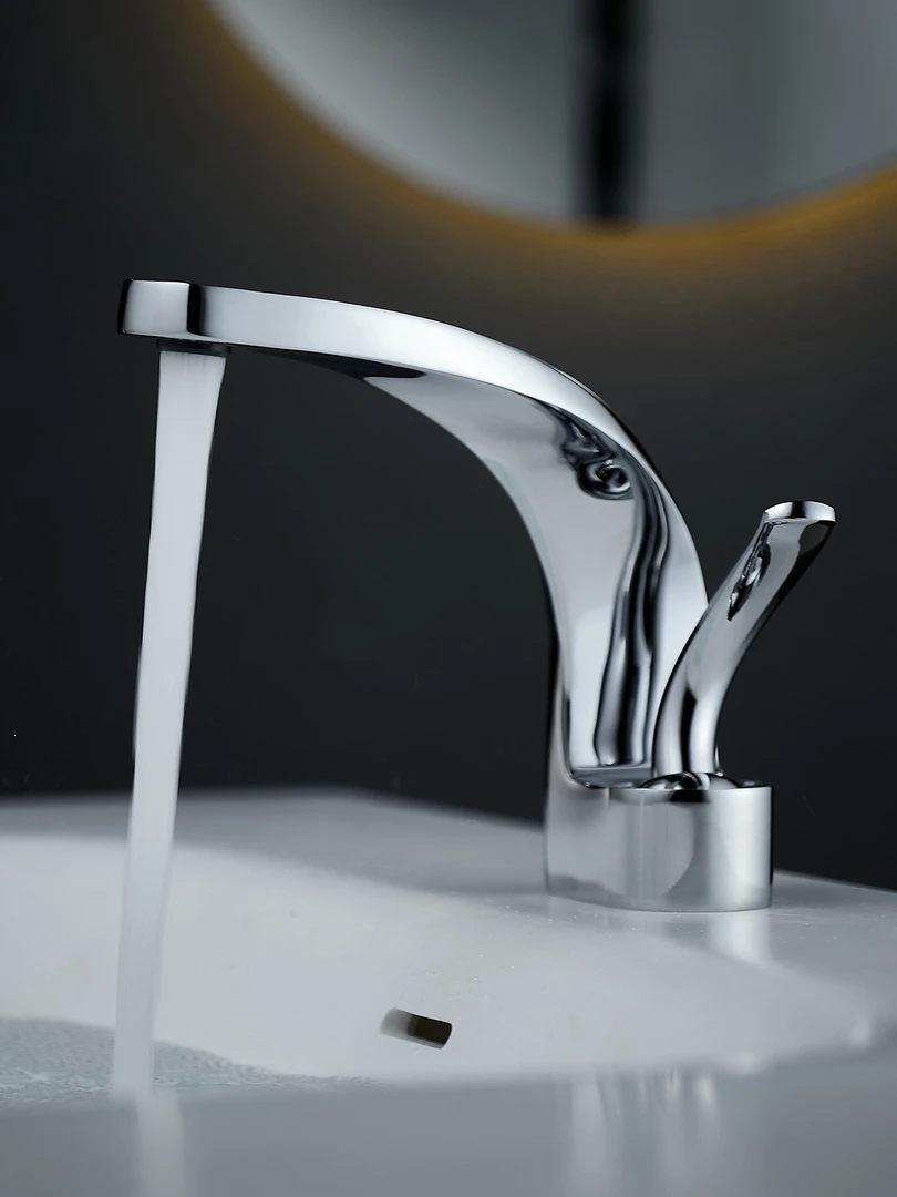 德国高端家用创意面盆水龙头冷热全铜卫生间酒店浴室混水阀冷热水