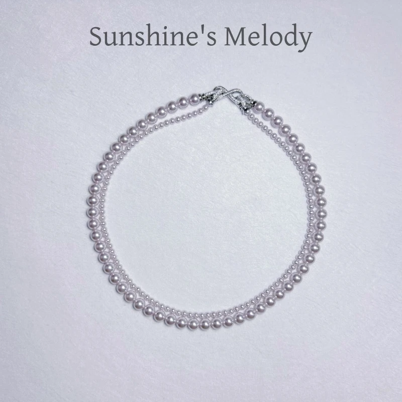 Sunshine's Melody 合金仿珍珠项链 双11妈妈气质时尚经典紫色ins