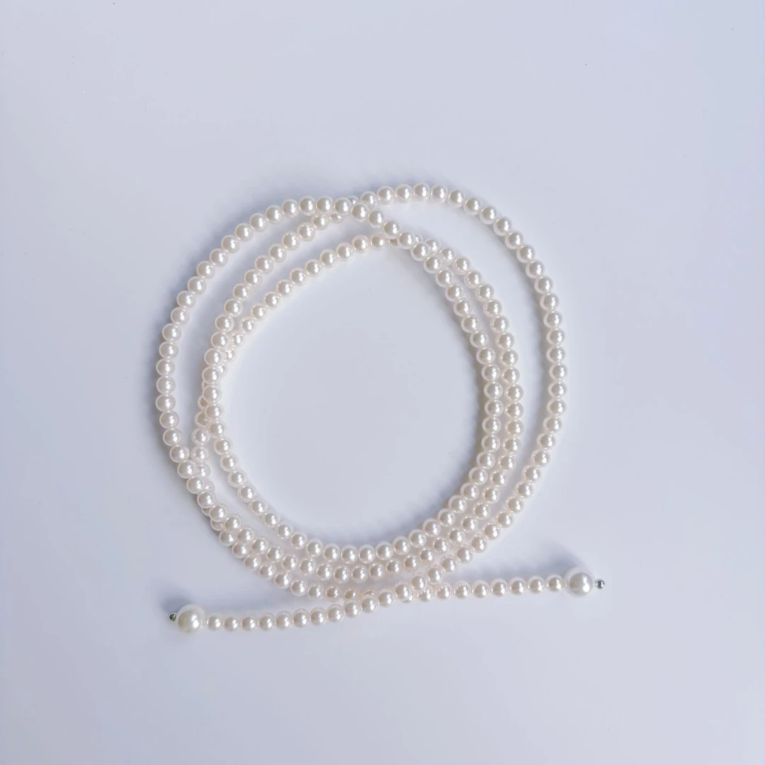 轻奢气质珠珠纯天然毛衣链多种戴法120cm美人欧若拉