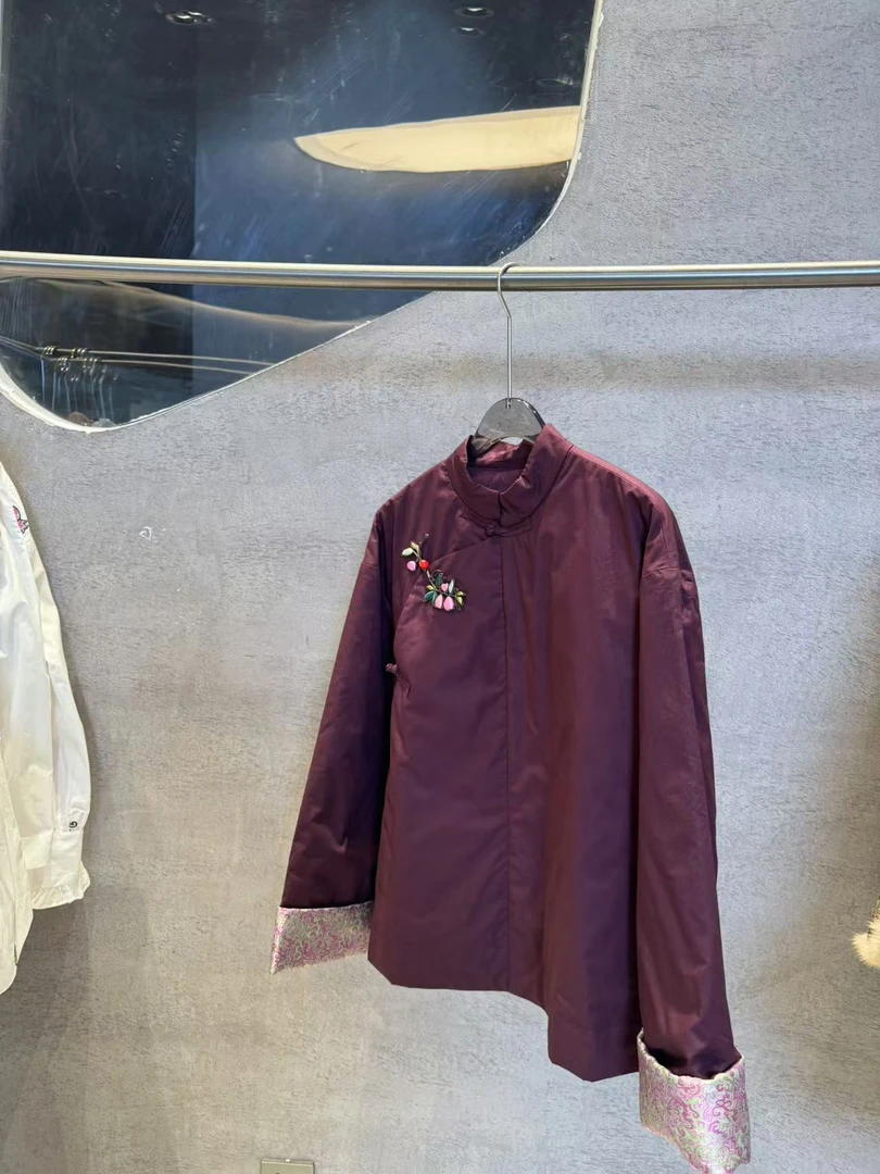 【金喜】中式立领斜襟盘扣夹棉上衣