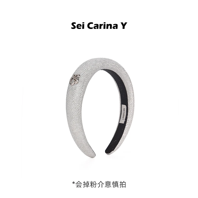 Sei Carina Y小花亮丝金属感发箍女2023新款高