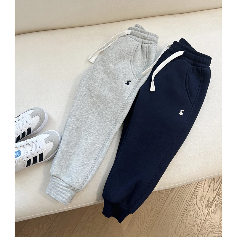 新品 秋冬加厚加绒 一条过冬 男女童装休闲运动慢跑裤长裤