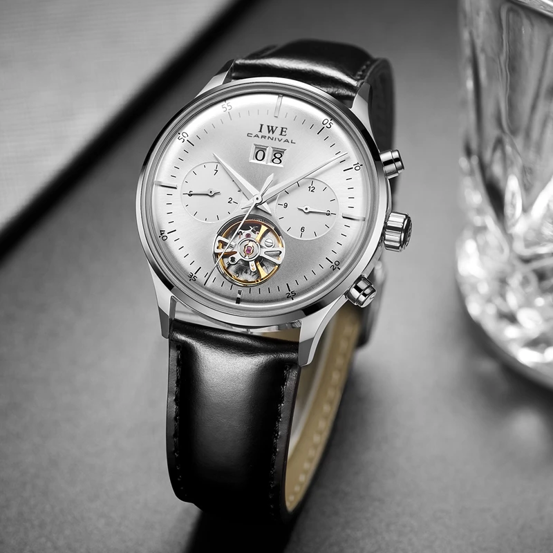 嘉年华Carnival镂空高端防水全自动机械机芯潮流男士手表