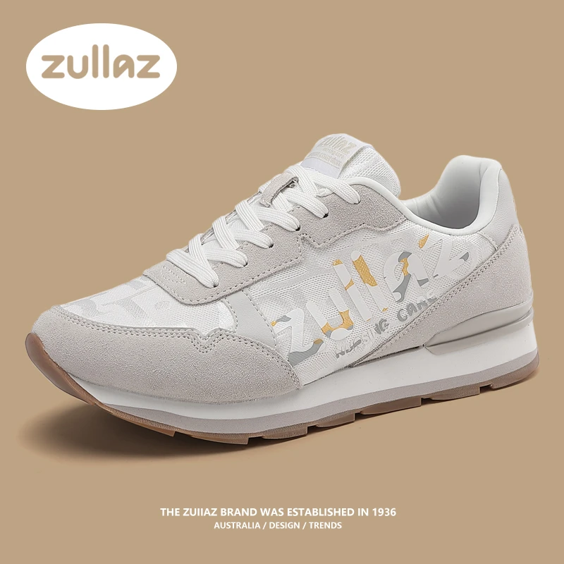 zuiiaz著鹿新品真皮情侣慢跑阿甘鞋夏季透气轻便薄款橡胶软底男款