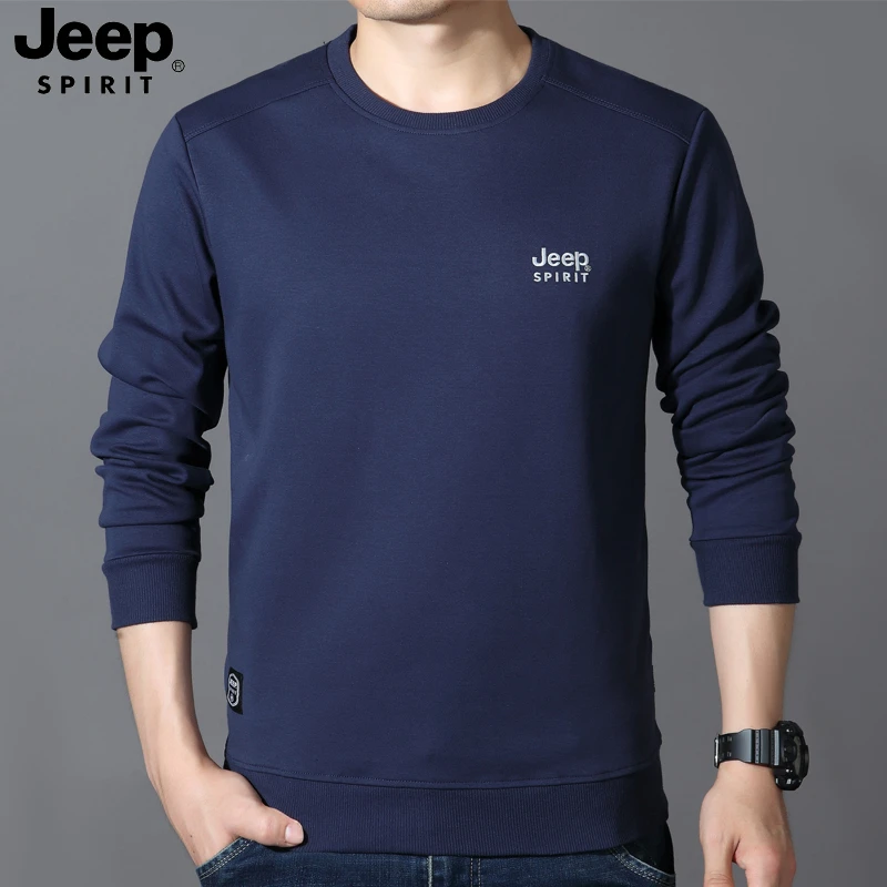 JEEP SPIRIT1941ESTD春秋卫衣圆领长袖T恤宽松休闲打底衫套头男装