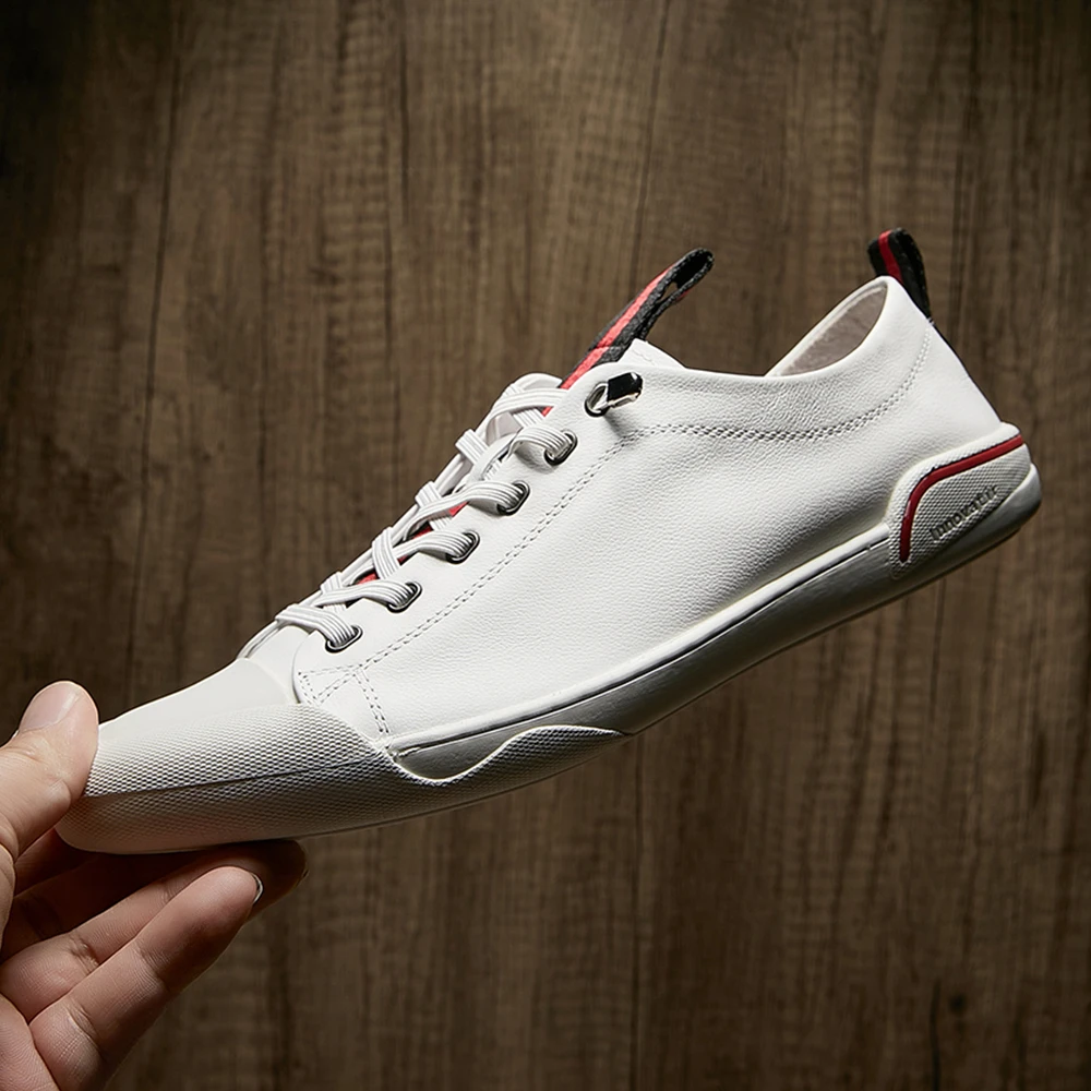 2025秋季新款男鞋真皮透气一脚蹬懒人鞋男士时尚百搭套脚小白鞋潮