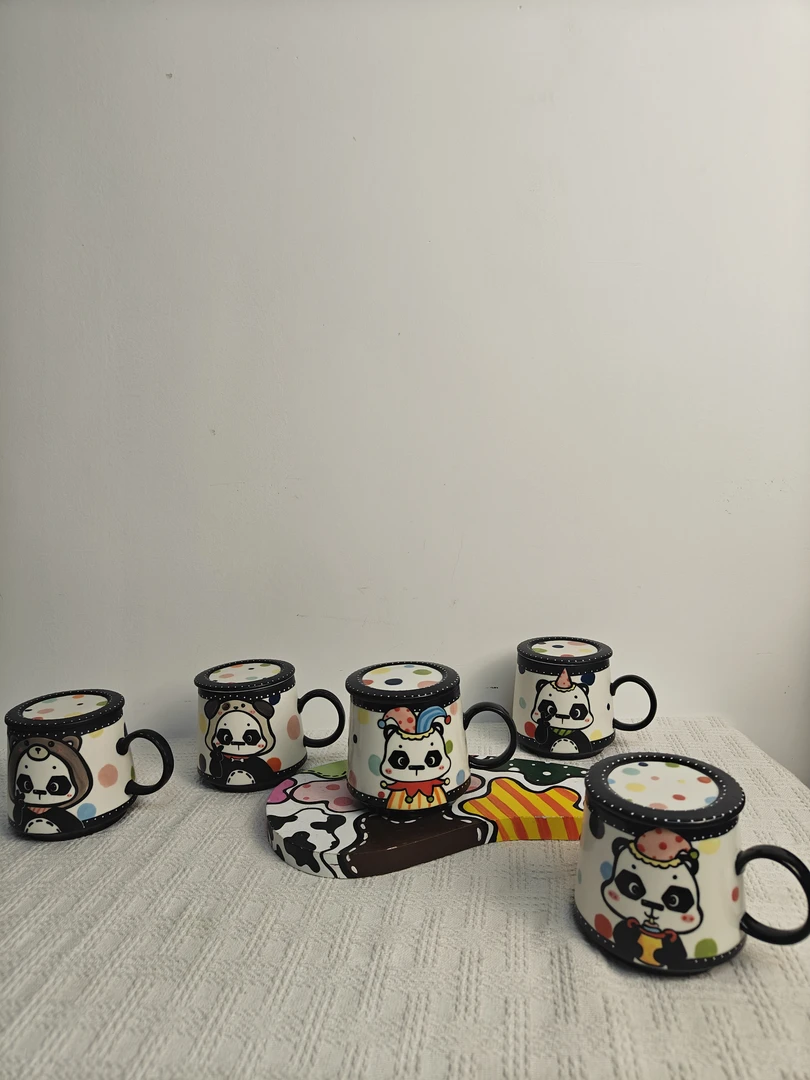 景德镇手绘情侣水杯复古可爱茶杯