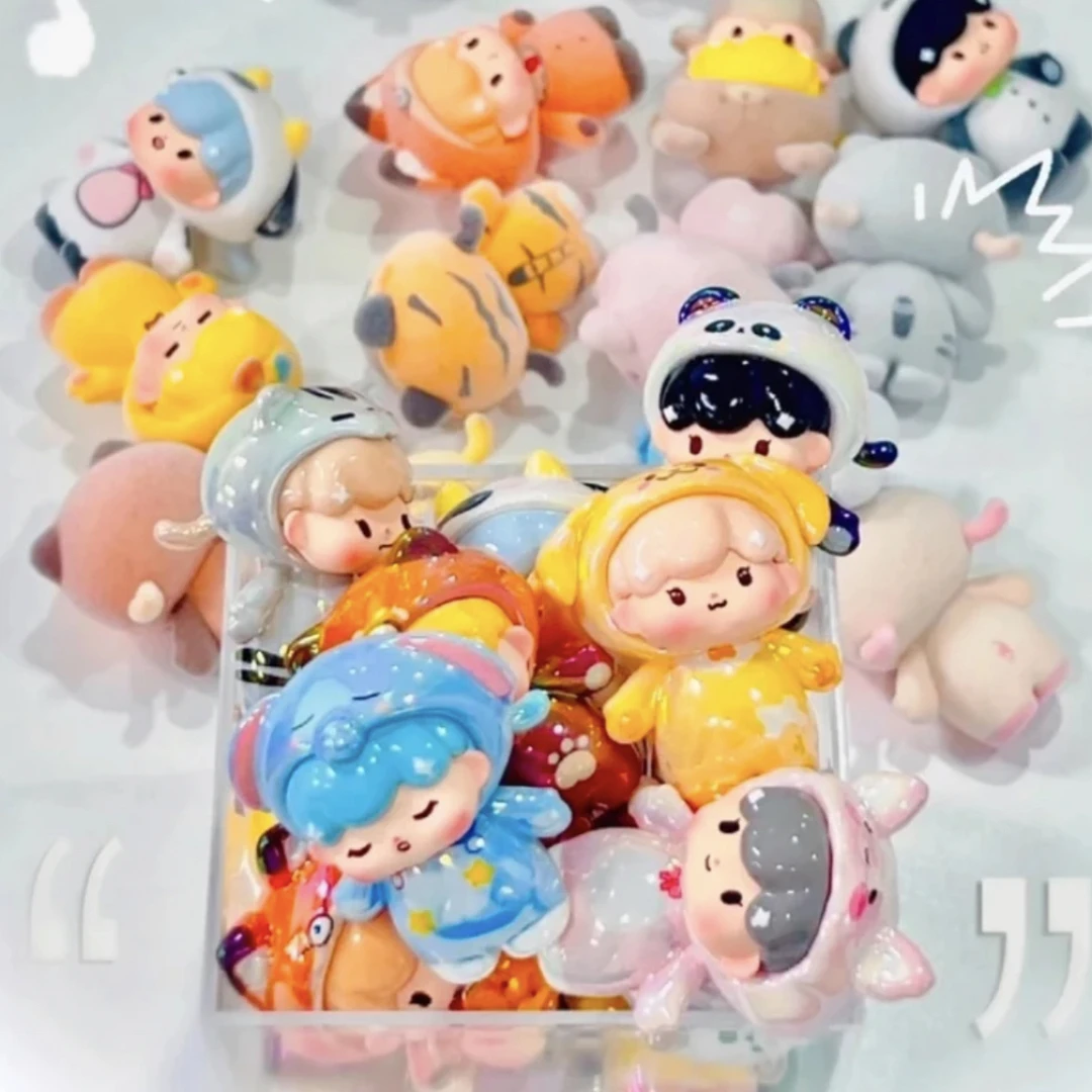 【拆盒】比莉睡衣派对萌粒潮玩盲盒装饰品摆件