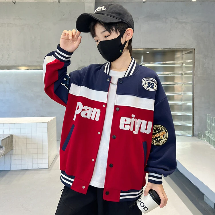 男童外套春秋款2024新款中大童炸街男孩痞帅秋季儿童秋装棒球服潮