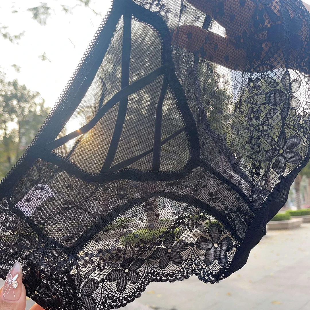 1228#大码加肥诱惑200斤蕾丝性感镂空女士内裤夏季适合110~210斤