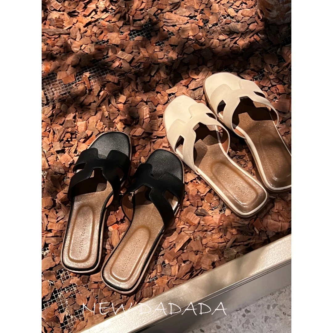 利达 NEW DADADA【夏季凉鞋】平底外穿百搭时尚圆头网红凉鞋TA85