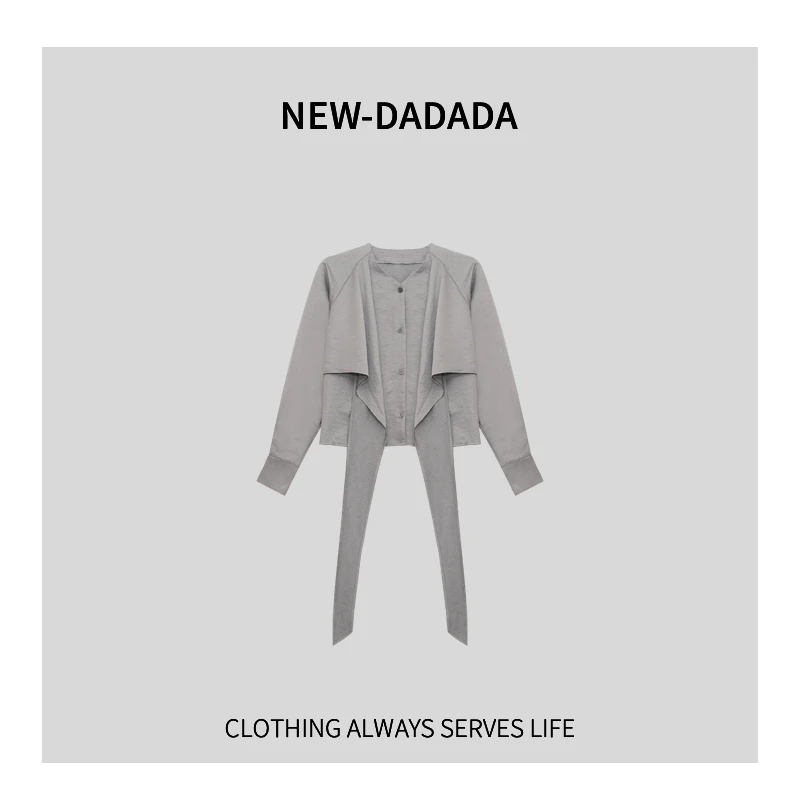 利达 NEW DADADA【雾里】新款百搭时尚宽松版型设计感上衣TZ311