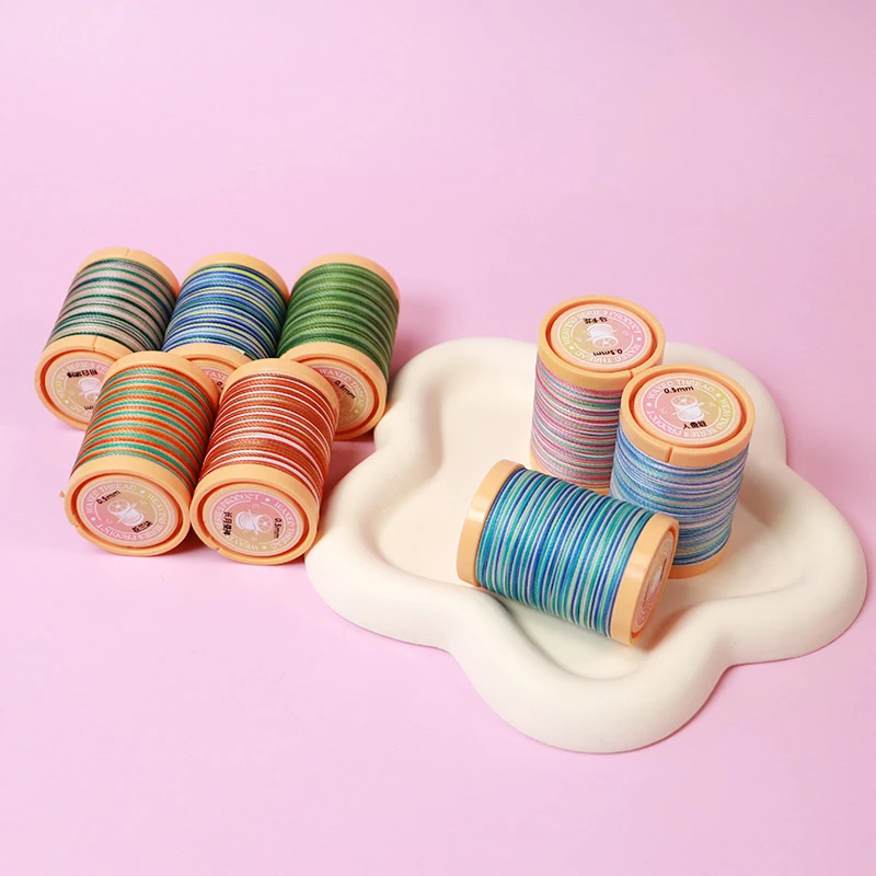 艺高【直播间专属】0.5mm段染圆蜡线高端蜡线编织线钥匙扣表带线材